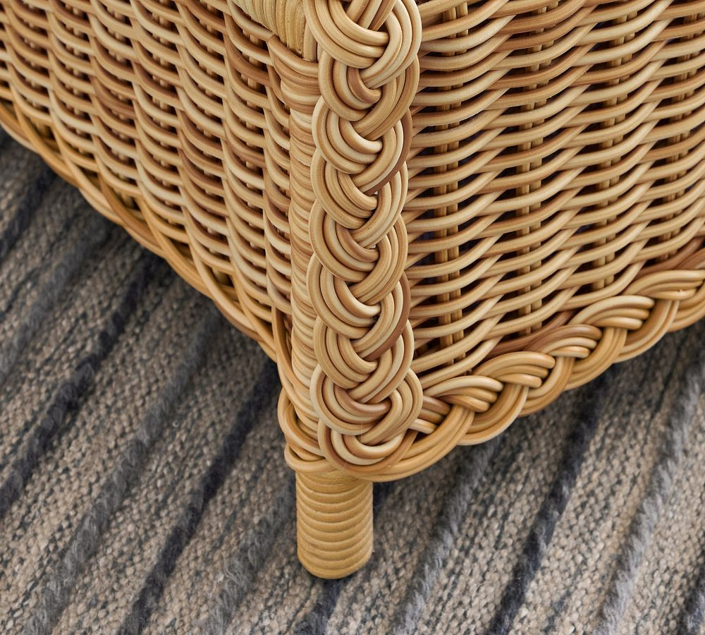 Westport Wicker Single Outdoor Chaise | Pottery Barn (US)