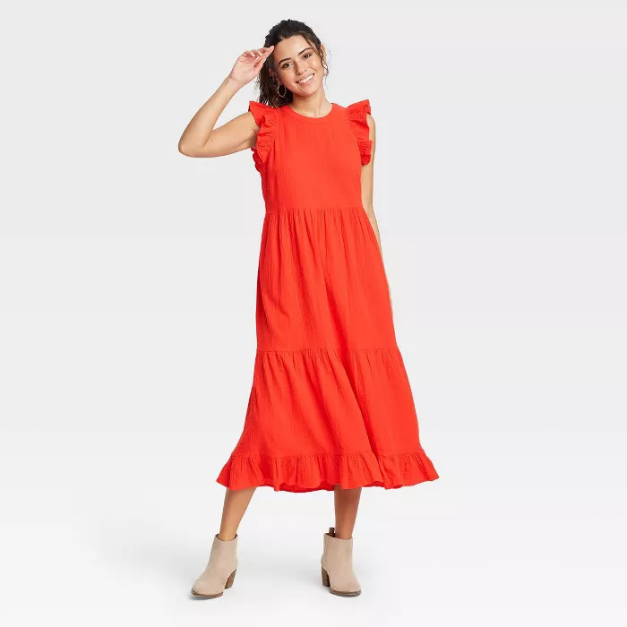 Women's Ruffle Sleeveless Tiered Dress - Universal Thread™ | Target