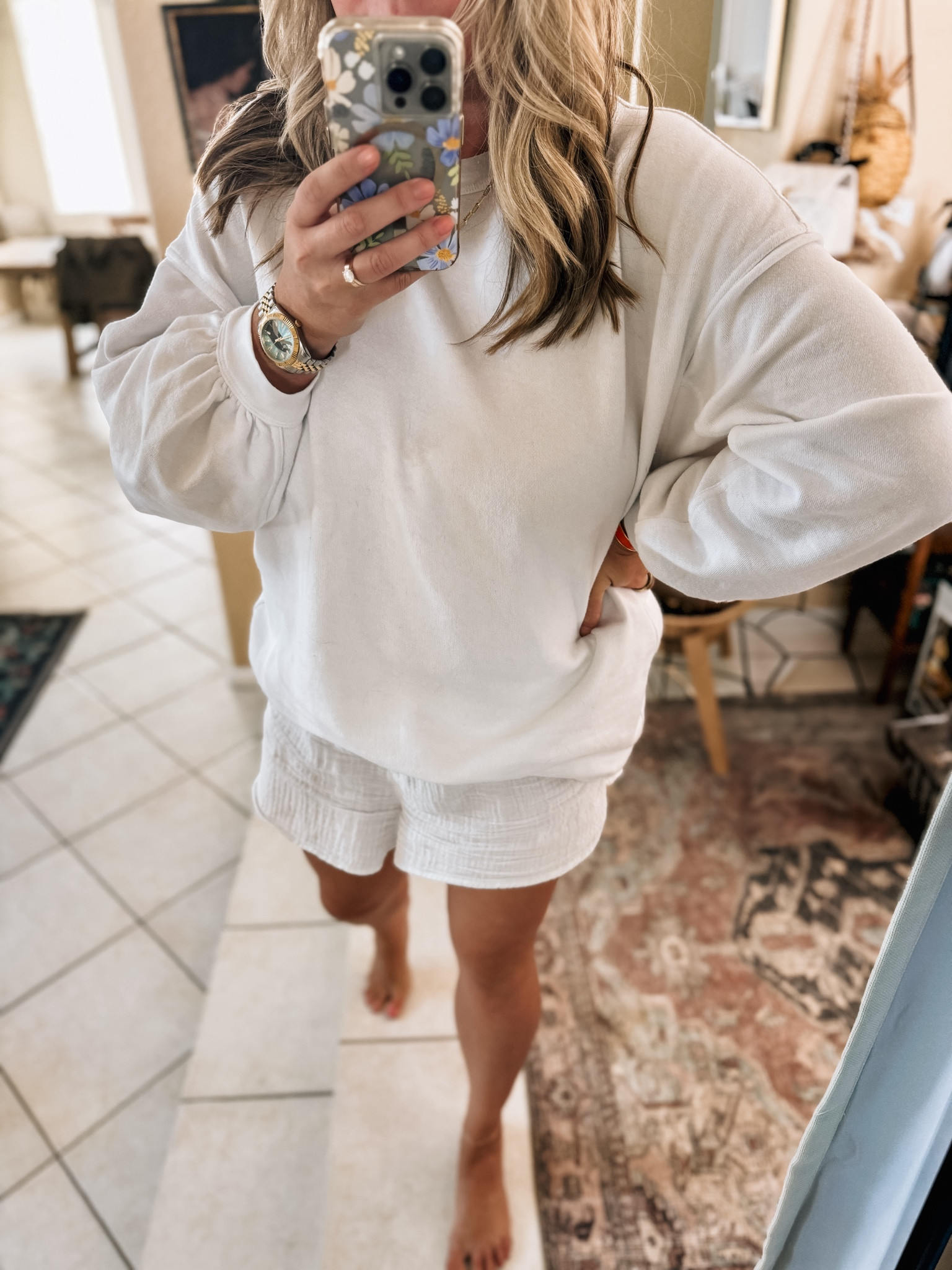 Summer white, casual summer outfit for WFH

#LTKSummerSales #LTKMidsize #LTKFindsUnder50