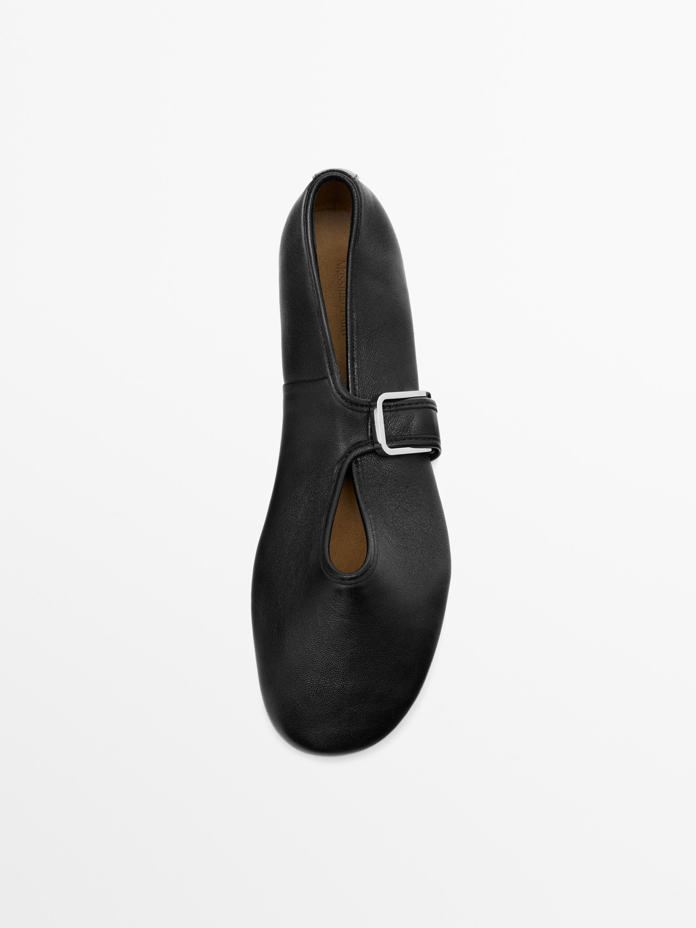 Soft leather ballerinas | Massimo Dutti UK