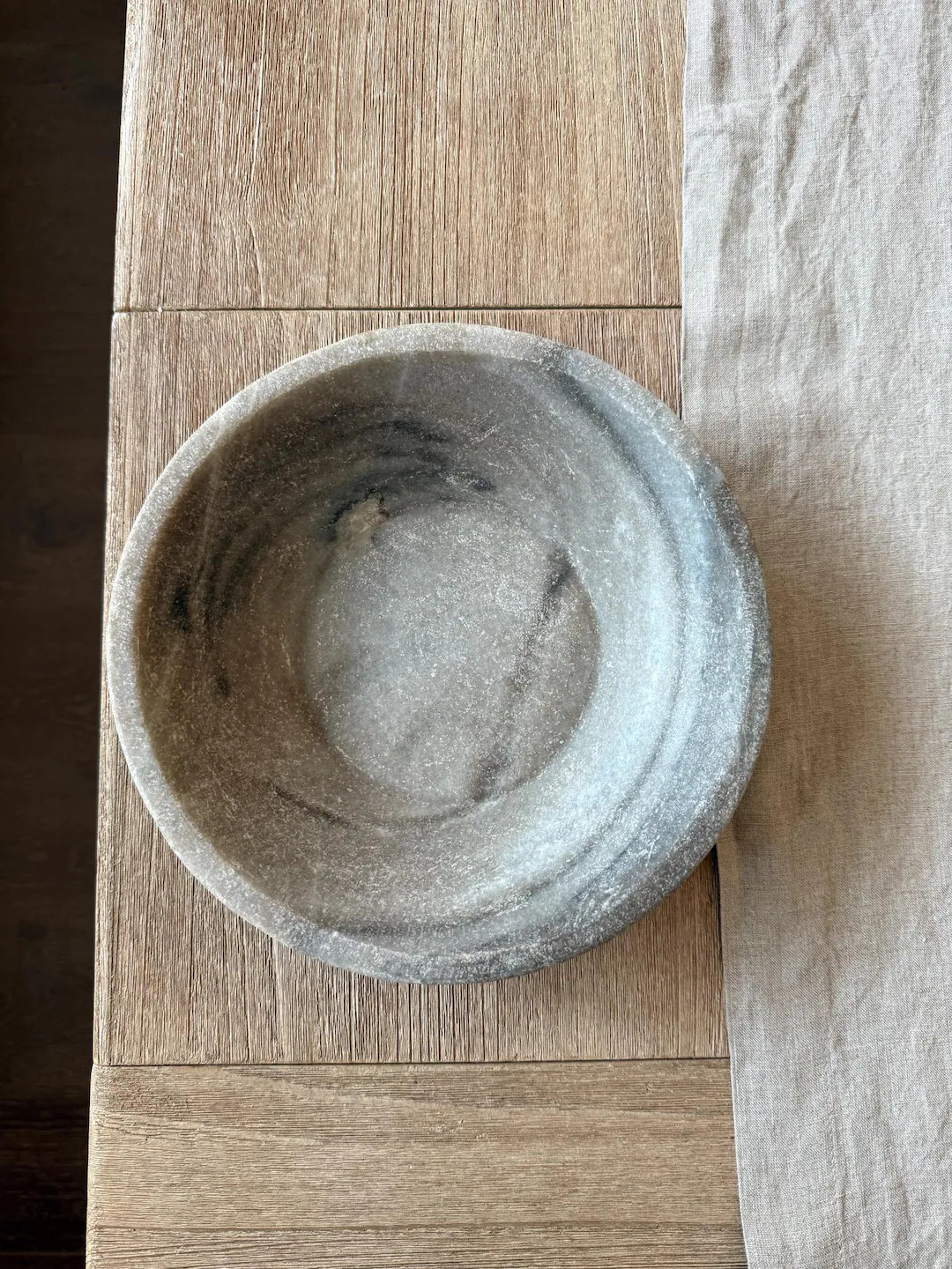 Medium Vintage Marble Stone Bowl - Etsy | Etsy (US)