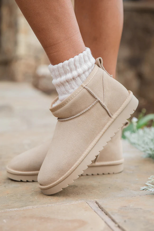Georgia Light Beige Mini Boot DOORBUSTER | Pink Lily
