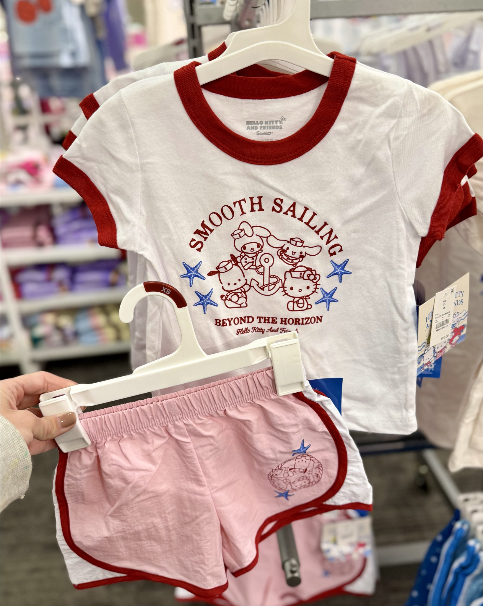 NEW Hello Kitty nautical/ beachy theme clothing for girls this Summer omg😍☀️🏝️ 
-
#hellokitty #target #targetmom #targetfinds #toddlergirls #toddlergirlsfashion #toddlergirlsstyle #girlclothing #clothingforgirls #girlfashion #girlstyle #girlclothing #springfashion