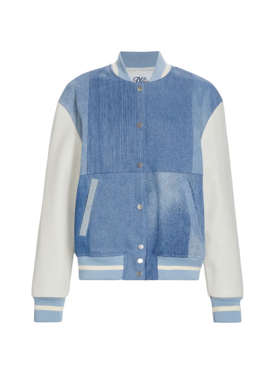 Denim & Leather Varsity Jacket | Saks Fifth Avenue