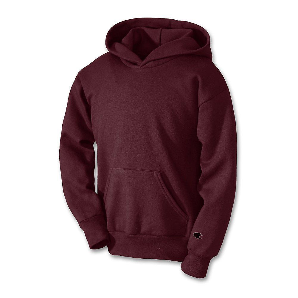 Unisex Youth Double Dry Action Fleece Pullover Hood, Maroon - S | Walmart (US)