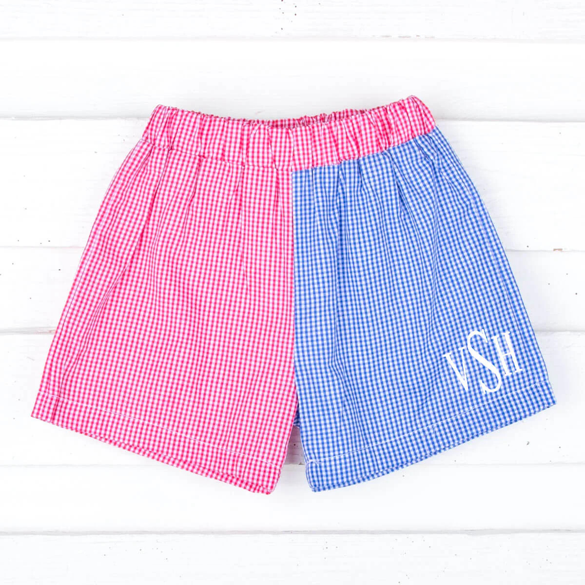 American Red & Blue Gingham Shorts | Classic Whimsy