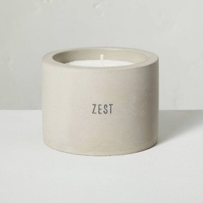 5oz Zest Mini Cement Candle - Hearth &#38; Hand&#8482; with Magnolia | Target