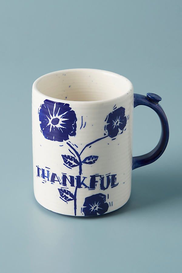 Culivate Positivity Mug By Anthropologie in Blue Size MUG/CUP | Anthropologie (US)