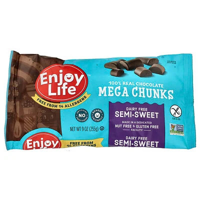 Enjoy Life Foods, 100% Real Chocolate Mega Chunks, Semi-Sweet, 9 oz (255 g) | iHerb