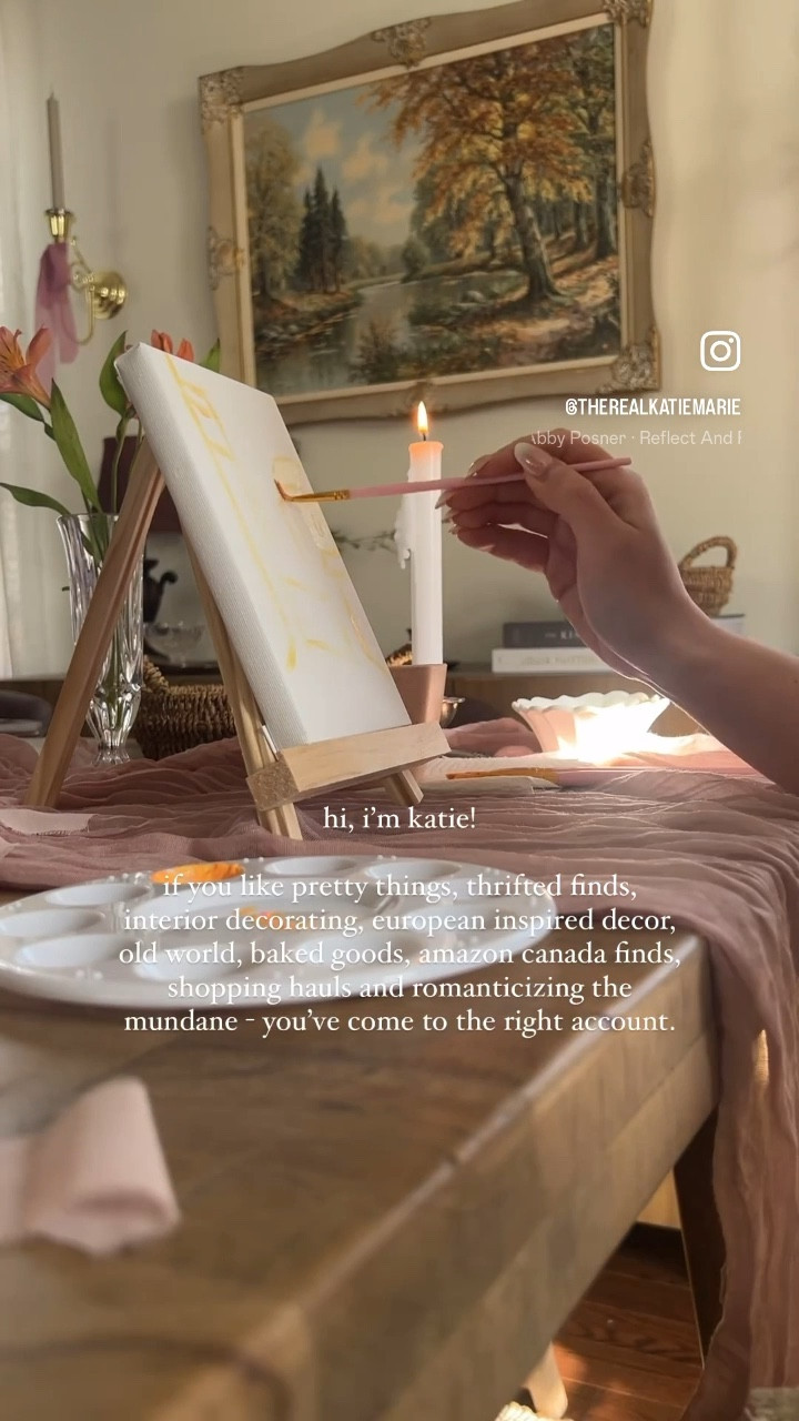 Romanticize your life with me. Shop this reel, and create some magic 🎨🖌 

🏷 paint, paint with me, temu finds, Amazon finds, valentines, paint night, French cottage core, interior design, tablescape 

#LTKMostLoved #LTKfindsunder50 #LTKVideo