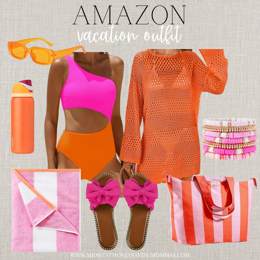 Monochromatic vacation outfit 

Pink swimsuit swimsuit coverup sunglasses beach towel  beach bag  beach outfit  sandals  owala water bottle 

#LTKootd #LTKmomlife #LTKgrwm