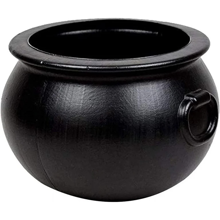 PMU Large Halloween Cauldron 12 Inch, Witch Plastic Cauldron Candy bowl Black, For Halloween Deco... | Walmart (US)