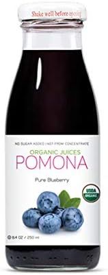 POMONA Organic Pure Blueberry Juice, Cold Pressed Organic Juice, Non-GMO, No Sugar Added, Not fro... | Amazon (US)