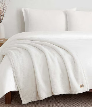 Cynthia Faux Fur Plush Throw Blanket | Dillard's