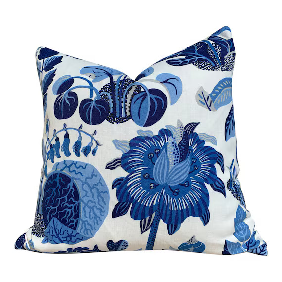 Schumacher Indoor/outdoor Magical Garden Pillow in Blue. | Etsy | Etsy (US)