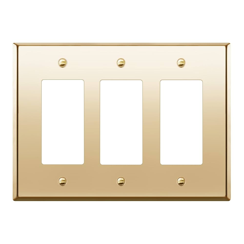 LIDER Decorator Switch or Receptacle Metal Wall Plate, Stainless Steel Outlet Cover, Corrosion Re... | Amazon (US)