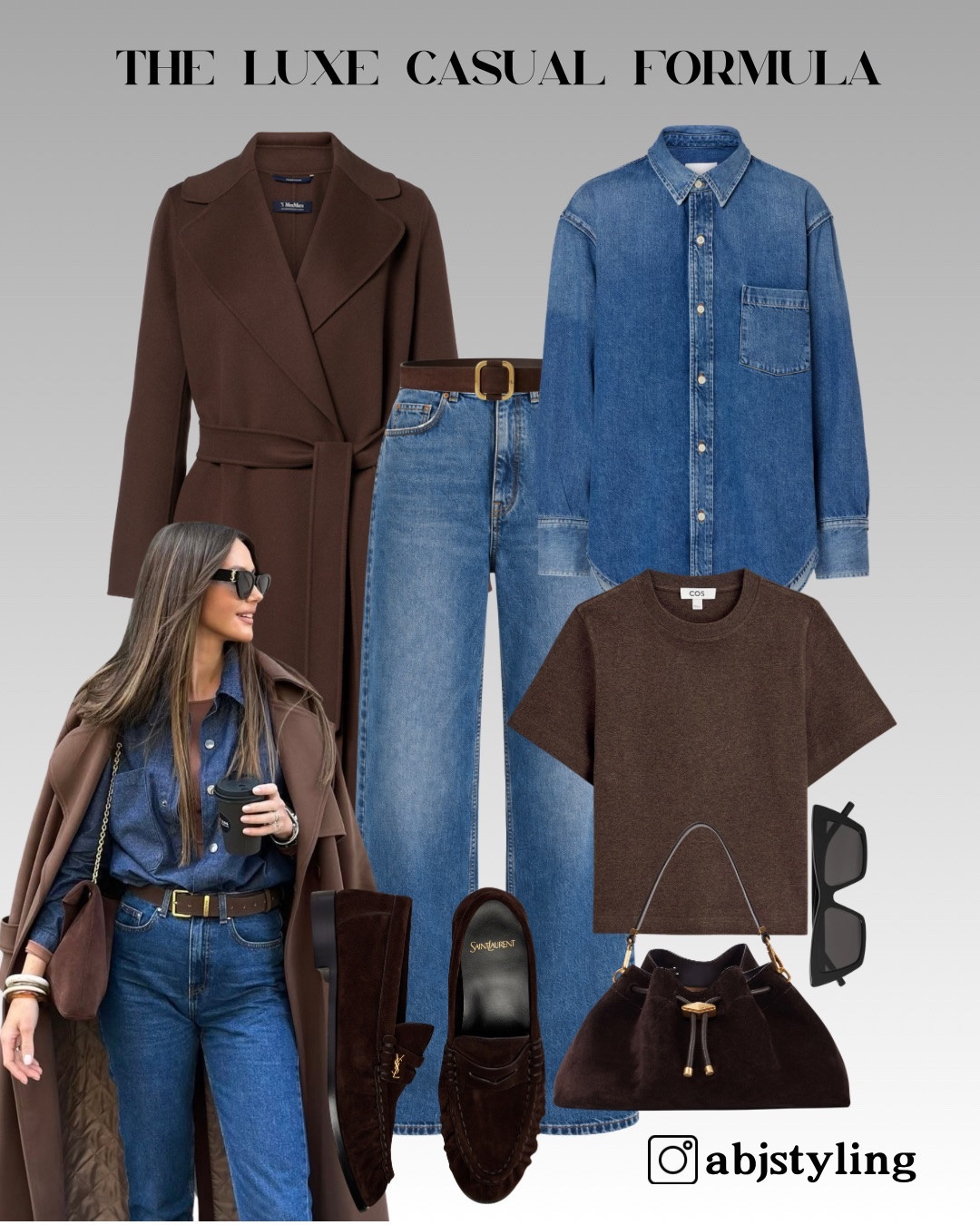 Such a strong autumn formula: denim shirt, straight-leg jeans, a belted brown coat, and rich chocolate accessories.
Styling tip: mixing blue denim with deep brown tones makes casual pieces feel instantly more polished.

#LTKuk #LTKautumn #LTKjeans