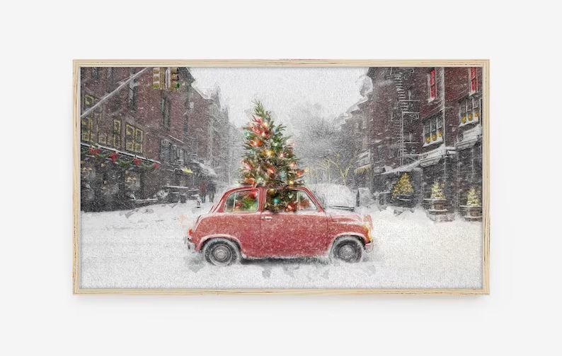 Frame TV Art, Samsung Frame TV Art, Digital Download, Winter, landscape, christmas tree, Christma... | Etsy (US)