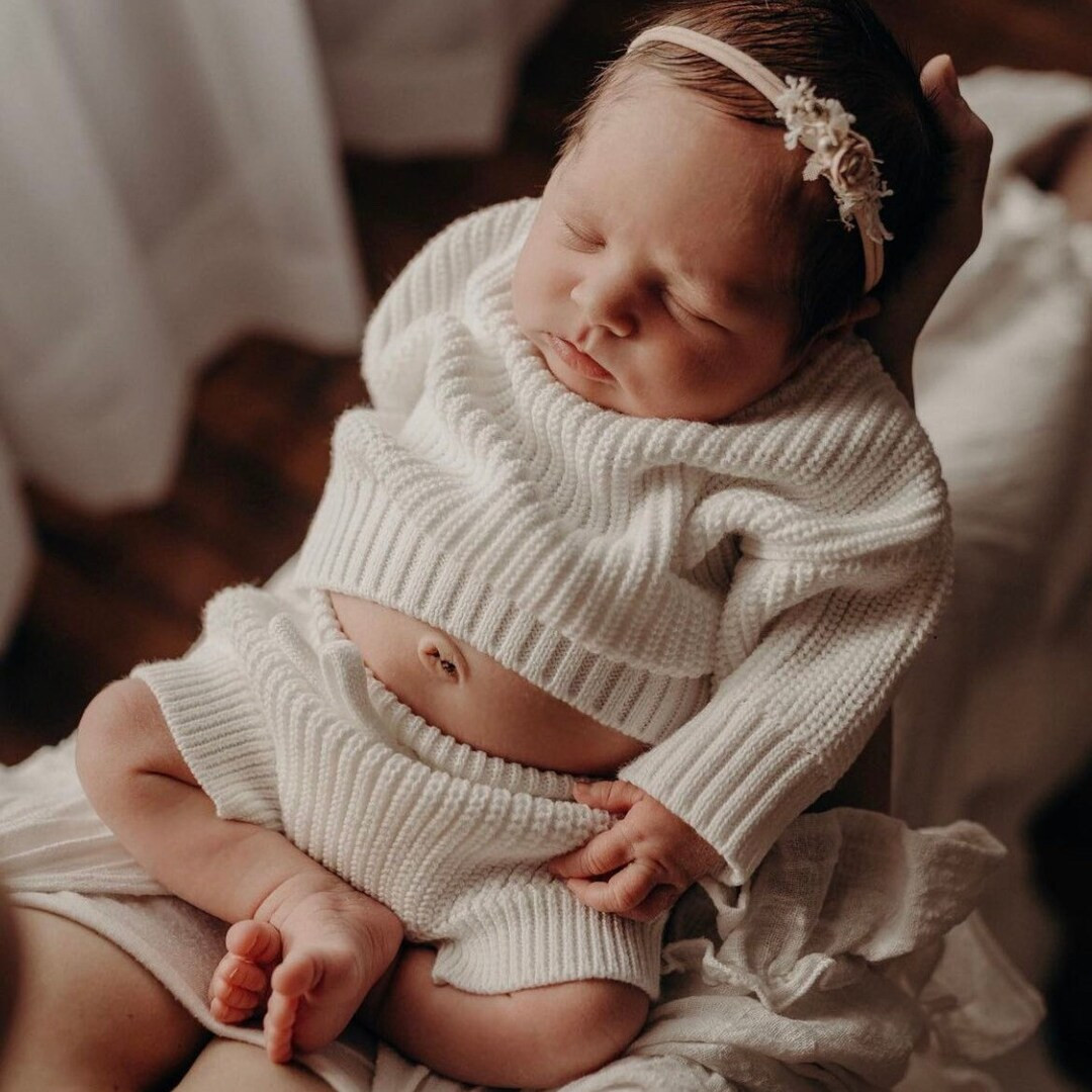 Milk Mini Knit Sweater Baby and Toddler Cotton Jumper - Etsy | Etsy (US)