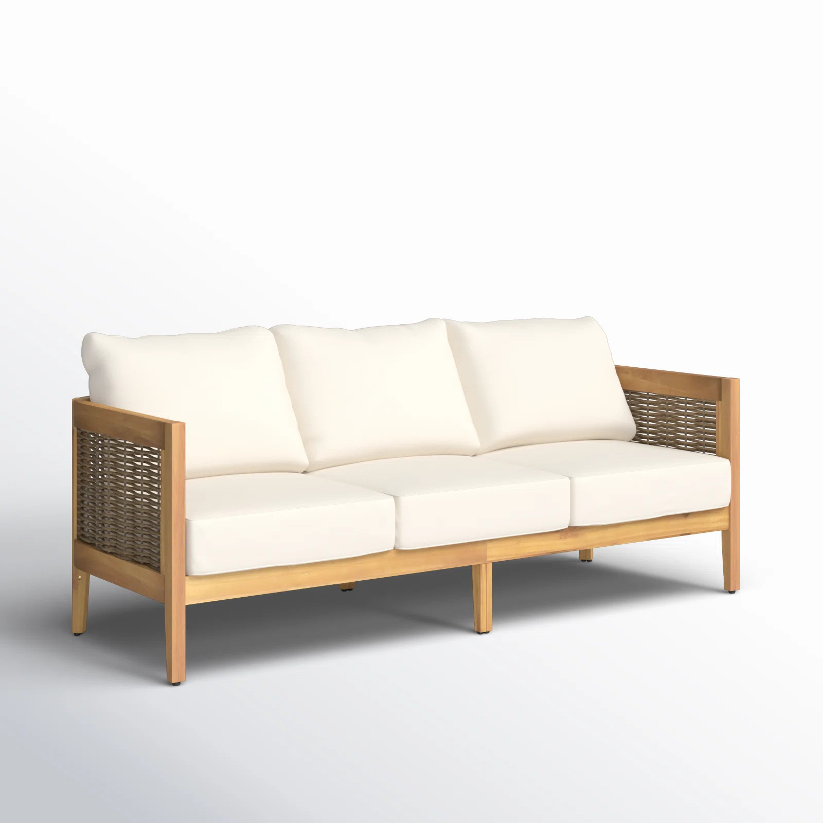 Sand & Stable™ Jacie 76.5" Wide Outdoor Patio Sofa with Cushions & Reviews | Wayfair | Wayfair North America