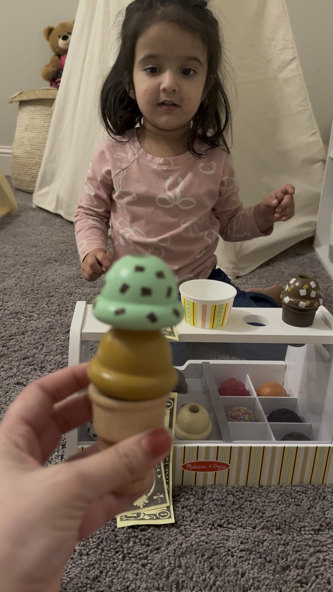 Toddler pretend play toy ice cream set by Melissa and Doug. Comes with multiple flavors and toppings, menu and money!! 
She loves playing with it 


Toddler toys
Toys for toddlers birthday gift 
Wooden toys
Pretend play toys
Toddler gift ideas

#LTKGiftGuide #LTKBaby #LTKKids