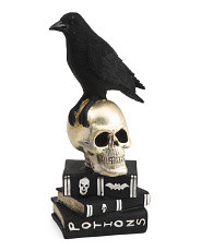 14in Crow Standing On Books | TJ Maxx