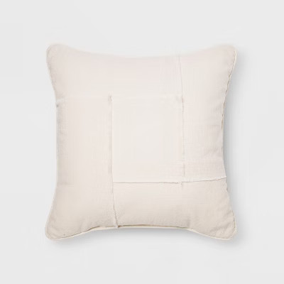 Pieced Raw Edge Throw Pillow Cream - Project 62™ | Target