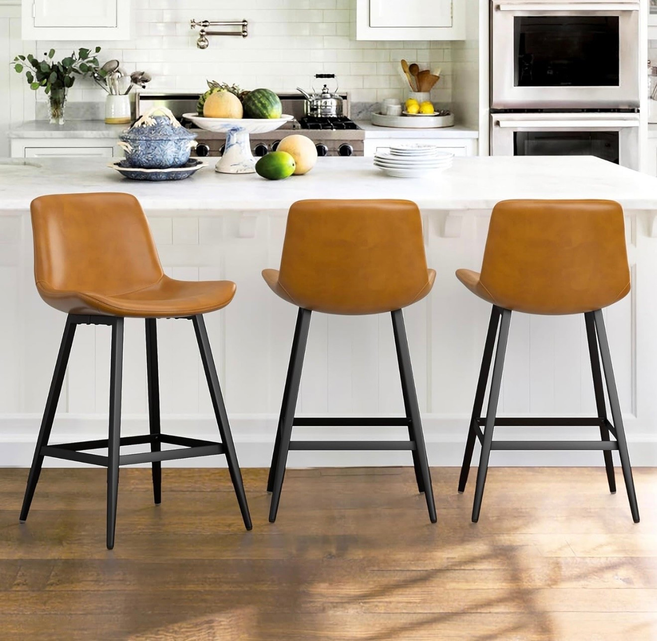 24 inch Counter Stool Modern Bucket Barstool, Set of 3, Whiskey Brown ✨

#LTKU #LTKHome #LTKFamily