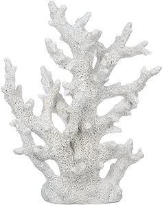 Decorative Sea Coral - 9.5x7.5x3.5" Coral Reef Decor - Small White Coral Decor for Beach House - ... | Amazon (US)