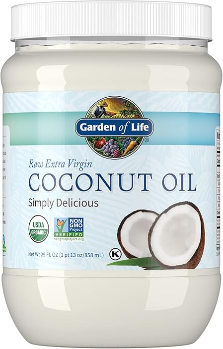Garden of Life Coconut Oil for Hair, Skin, Cooking - Raw Extra Virgin Organic Coconut Oil, 57 Ser... | Amazon (US)
