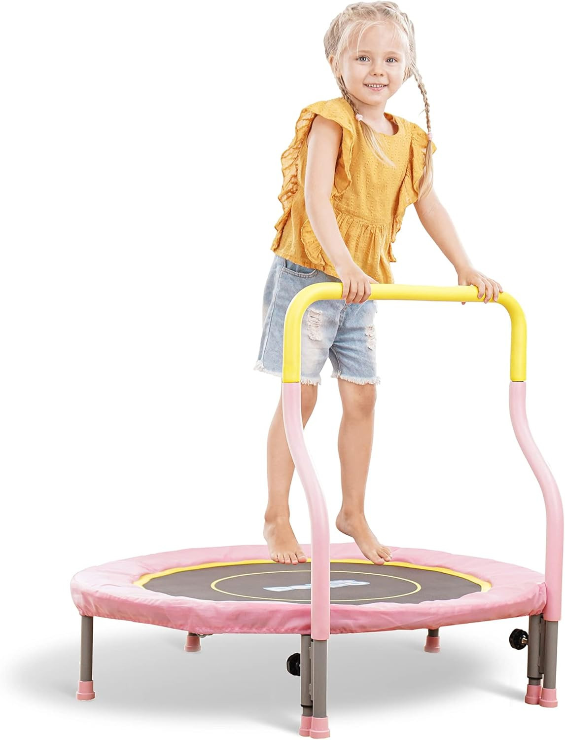 Pelpo 36"/38" Mini Trampoline for Kids with Foam Handle, Toddler Trampoline with Silent Resistanc... | Amazon (US)