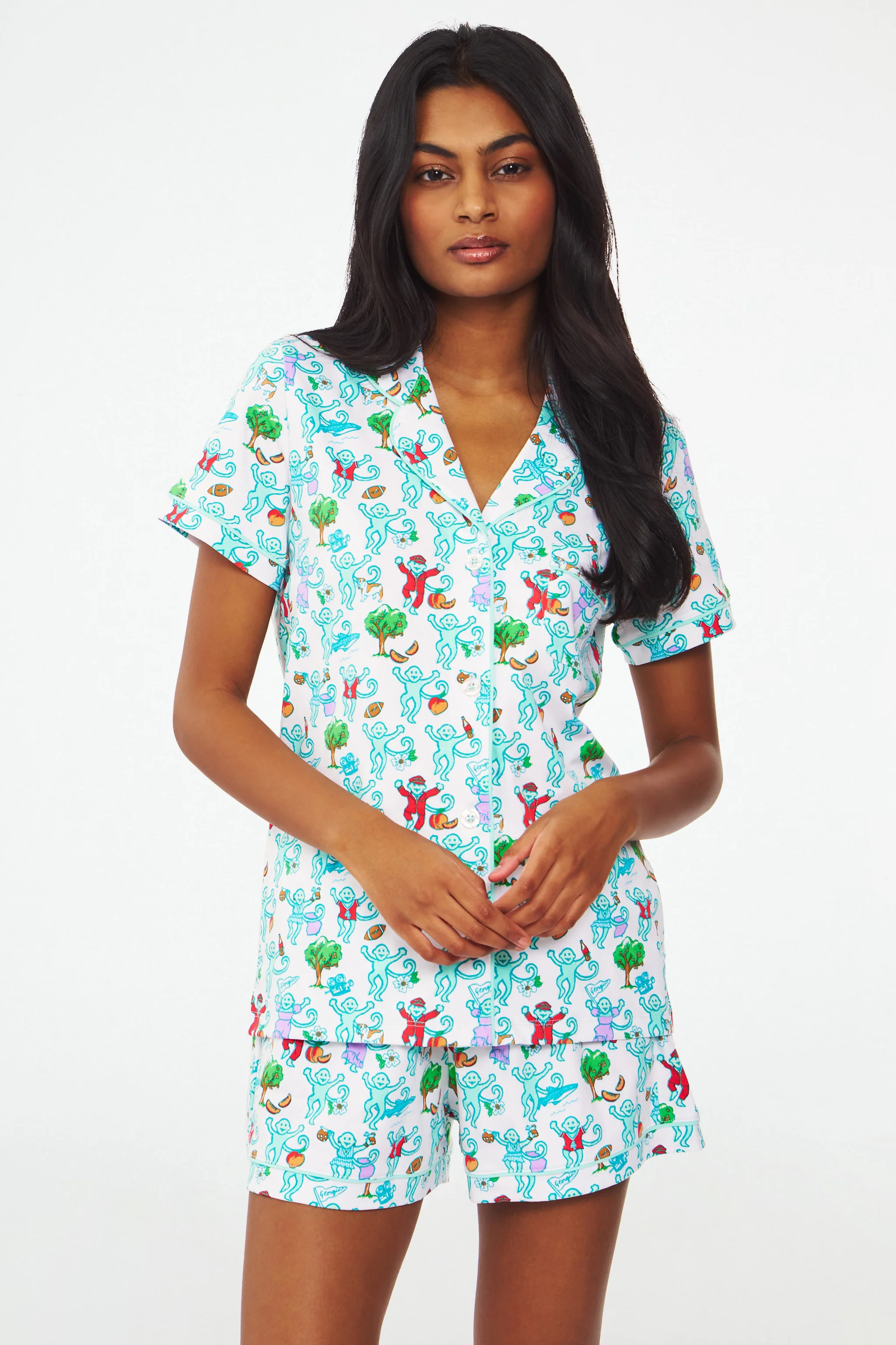 Georgia Monkey Polo Pajamas | Roller Rabbit | Roller Rabbit