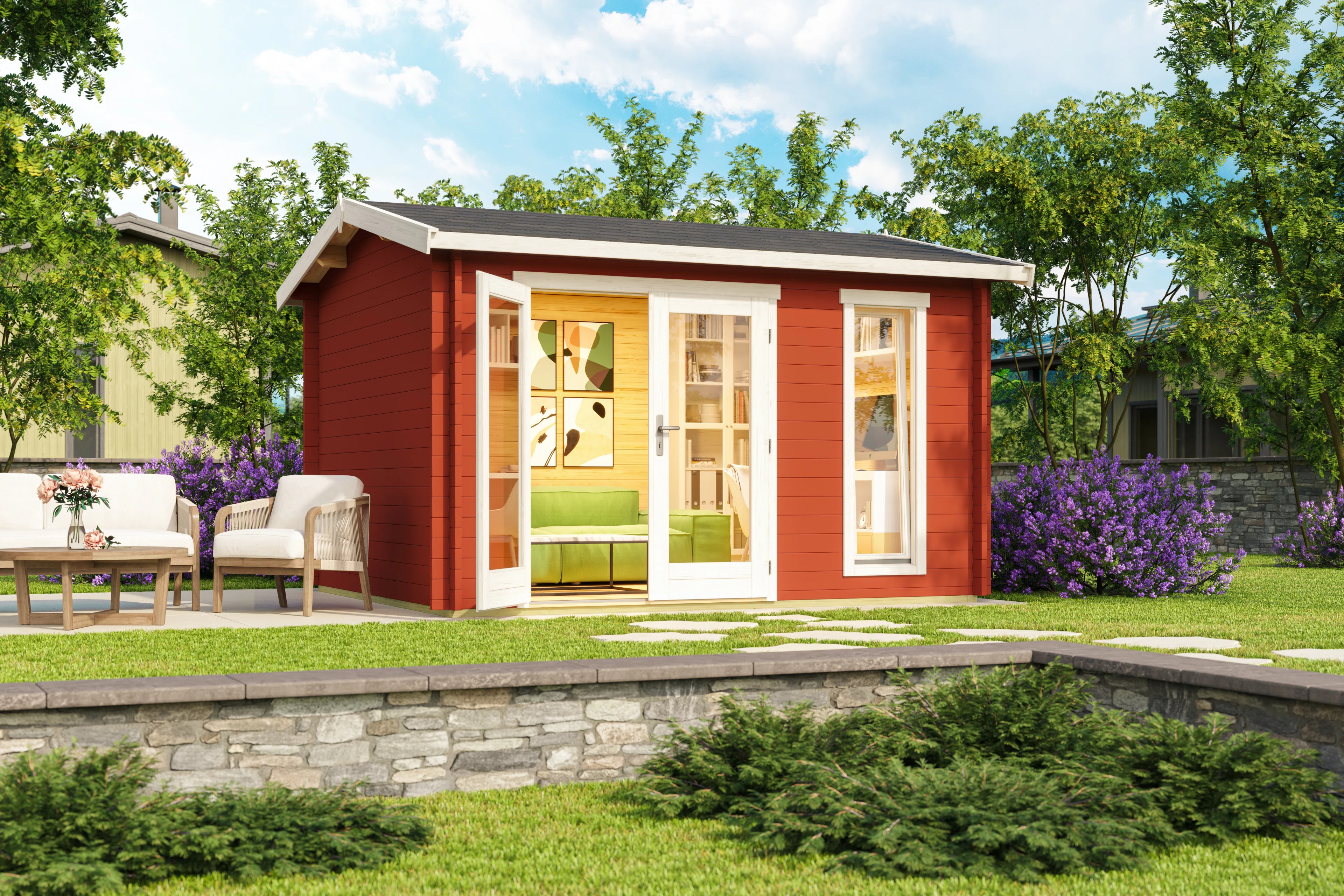 Technoflex Chic-Sheds Banff 1 Solid Wood Garden Shed 13-Ft X11.5 -Ft With 1 Double Door And 1 Win... | Wayfair North America