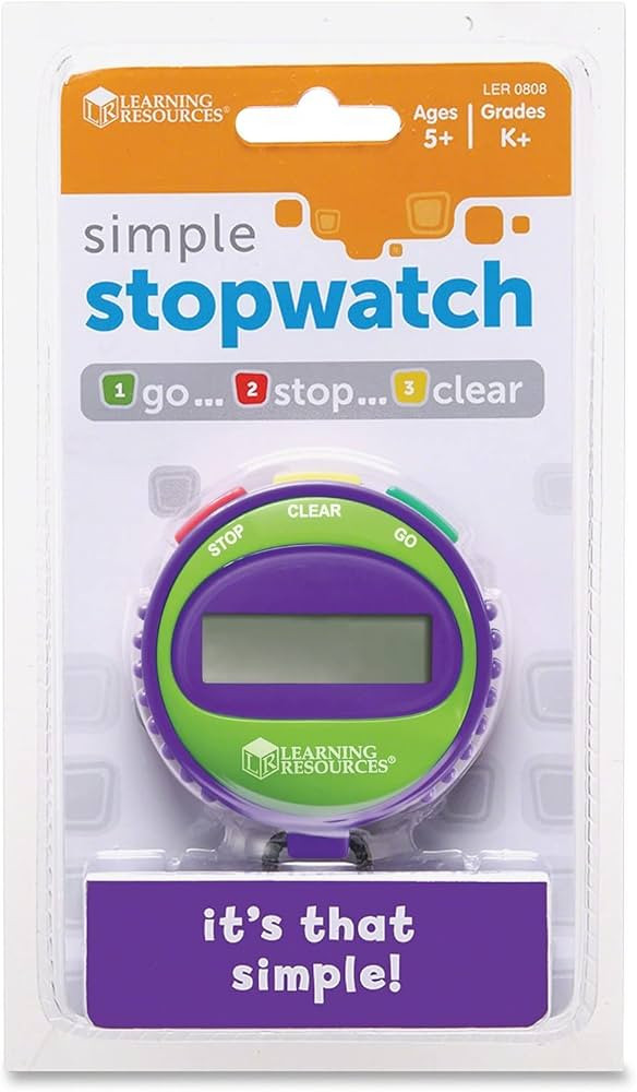 Amazon.com: Learning Resources Simple 3 Button Stopwatch, Supports Science Investigations, Timed ... | Amazon (US)