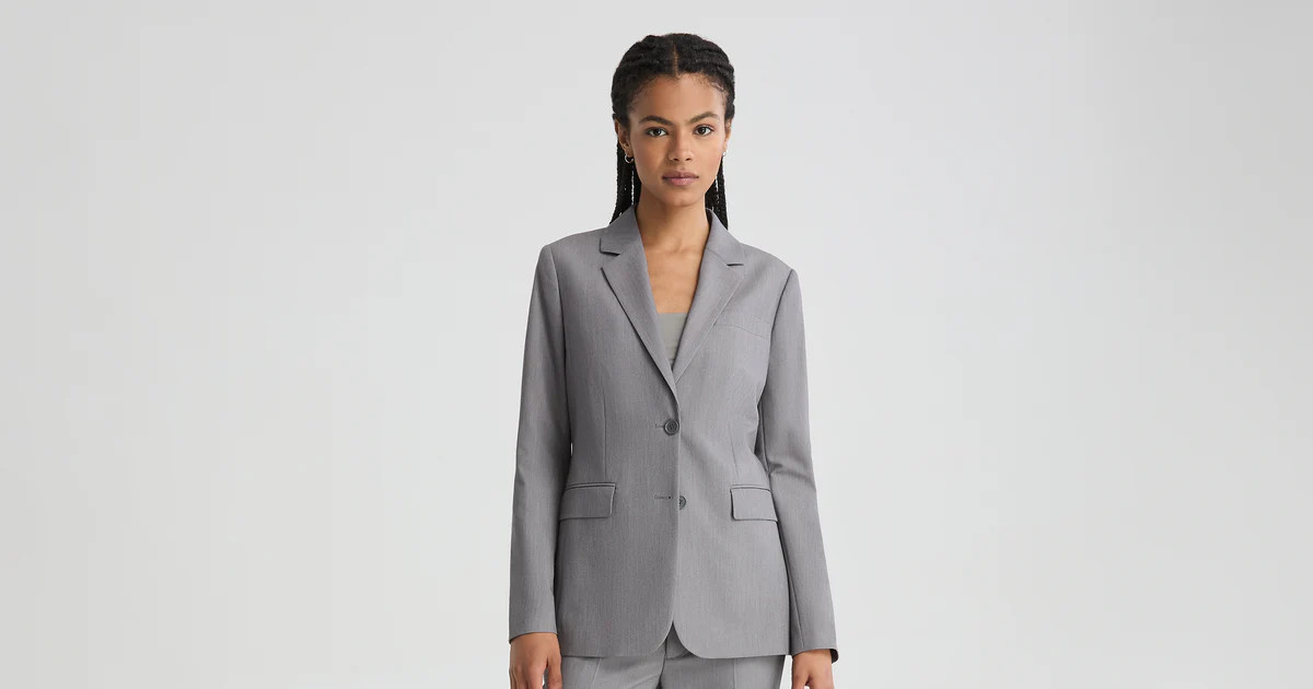 Light Grey Women's Suit | Suits for Work, Weddings & More | SuitShop | SuitShop
