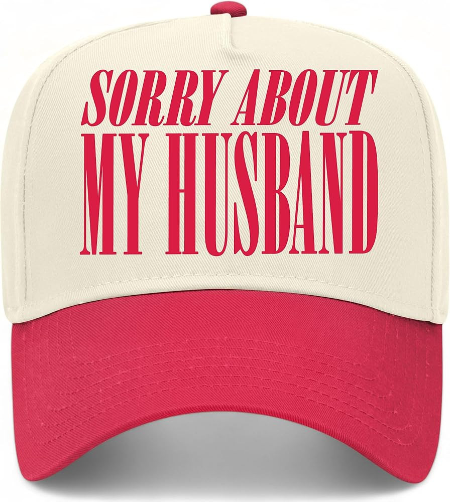 Sorry About My Husband Serif Vintage Trucker Hat | Premium Adjustable Snapback Baseball Hat for W... | Amazon (US)