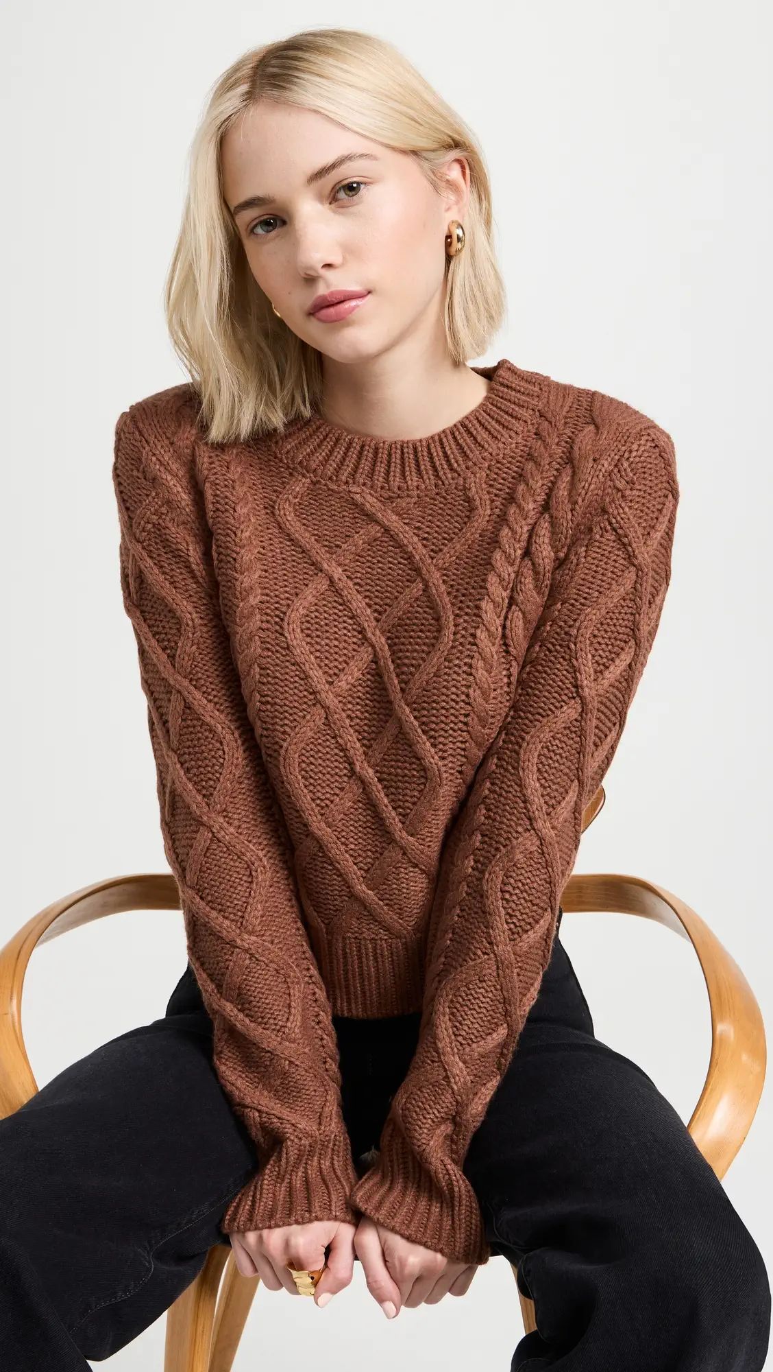English Factory Texture Cable Sweater | Shopbop | Shopbop