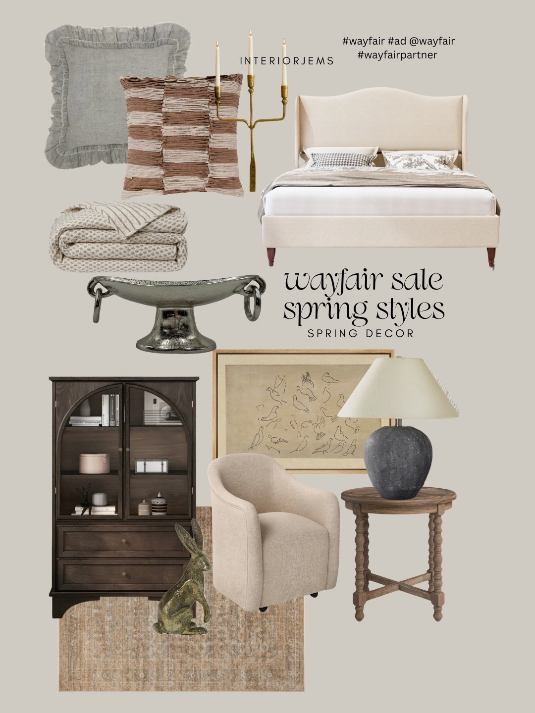 Rounded up my favorite sale pieces from #wayfairpartner that feel like spring. These are easy swaps if you’re ready for a refresh without spending a fortune, and there are some incredible deals on the larger furniture right now. That bookcase is absolutely gorgeous and would work in a kitchen, living room, or even a dining space. The bed is such a good price, and I love the twisted leg side table, the lighting, the rugs, and a few seasonal pieces to help you reset for the new season.

#wayfair #ad @wayfair 

#LTKHome #LTKSaleAlert