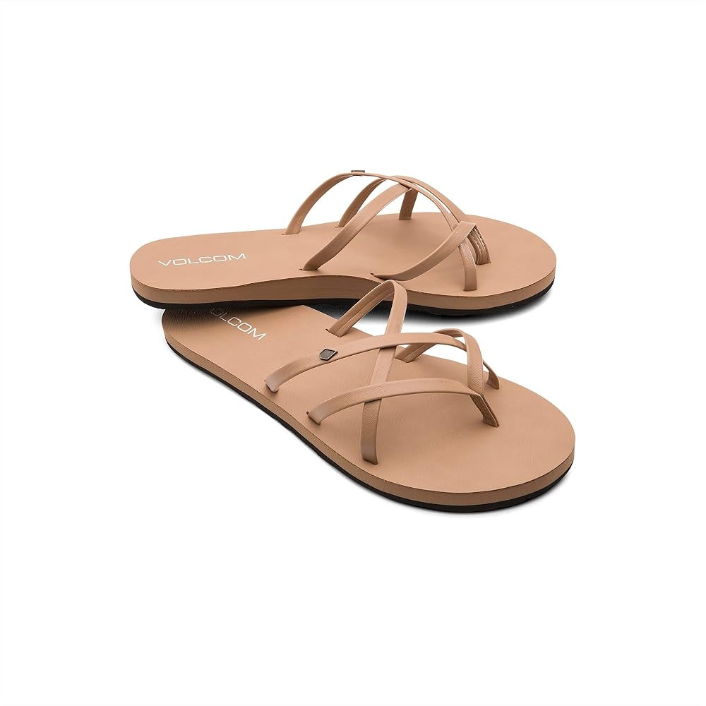 Volcom Women's New School Strappy Flip Flop Flat Slide Sandal | Amazon (US)