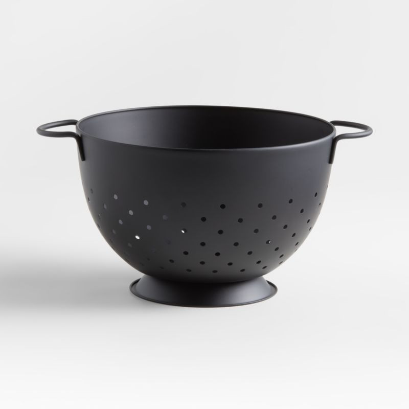 Nera Matte Black Colander + Reviews | Crate & Barrel | Crate & Barrel