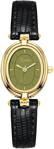 CARLIEN Womens Fashion Small Gold Oval Quartz Watches Vintage Leather Band Waterproof Luxury Casu... | Amazon (US)
