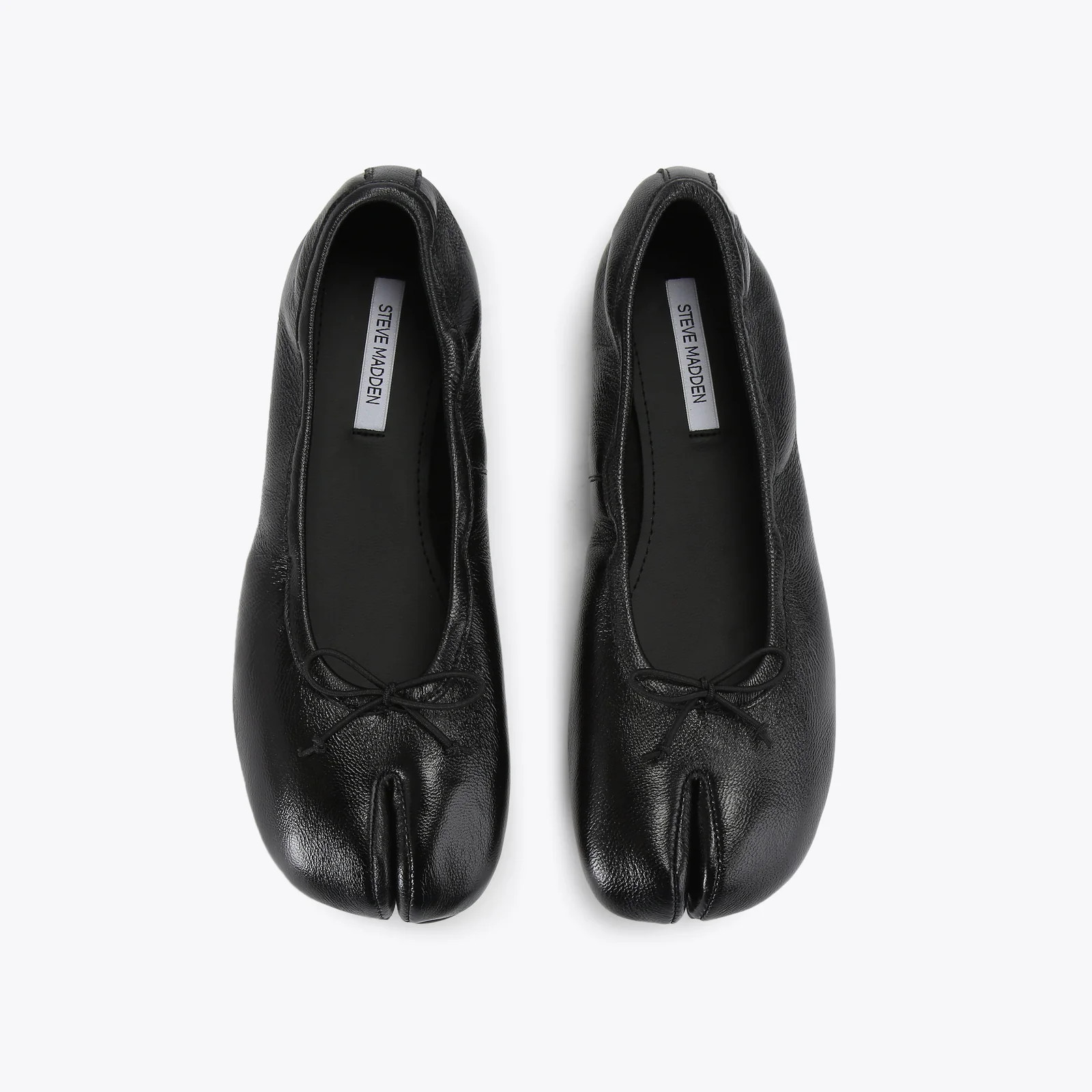Carin Black Leather Split Toe Ballet Flat | Steve Madden UK