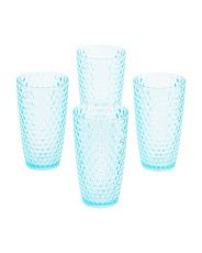 Set Of 4 19oz Beehive Texture Acrylic Glasses | Marshalls