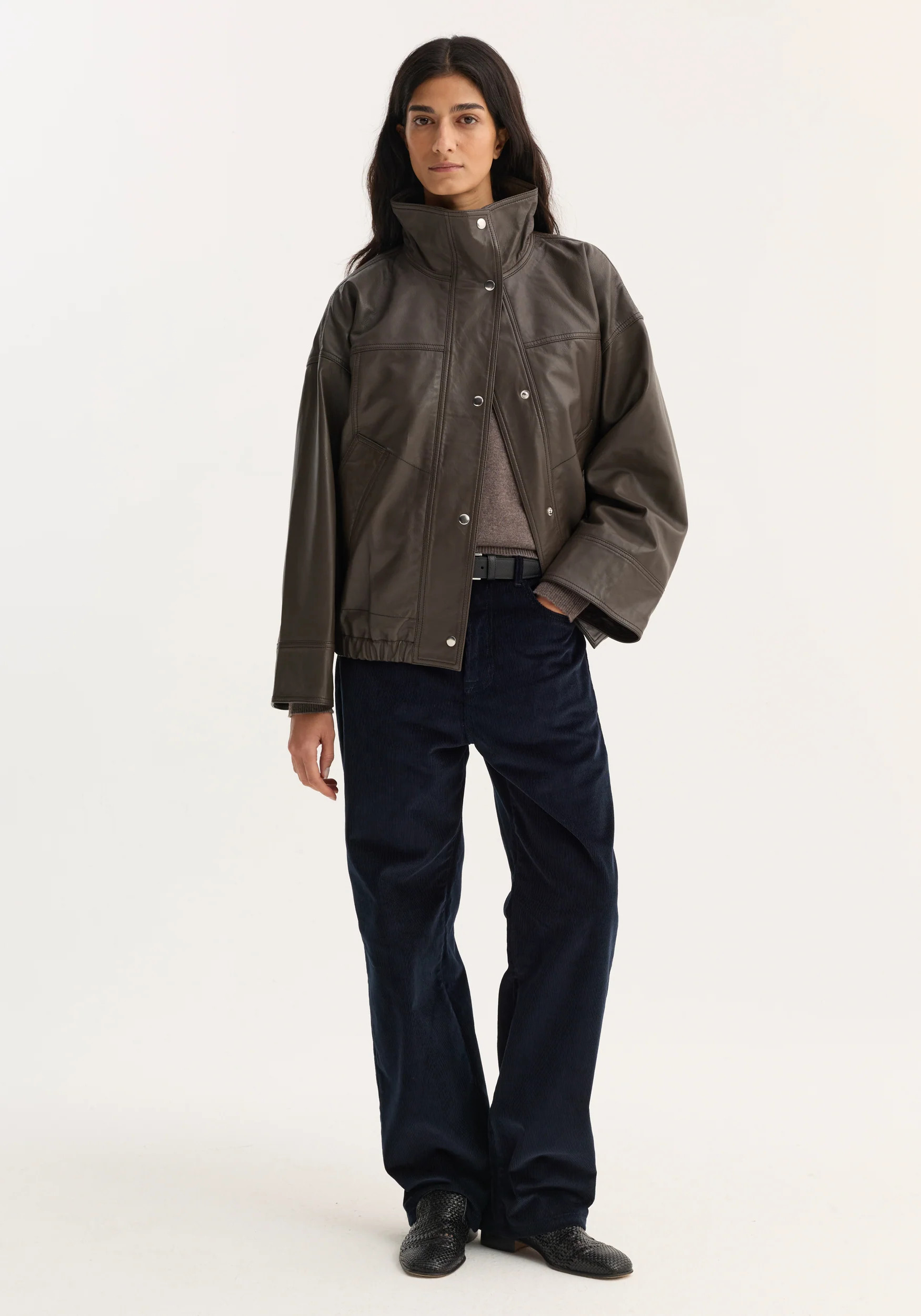 reinvented leather jacket | earth | Rohe