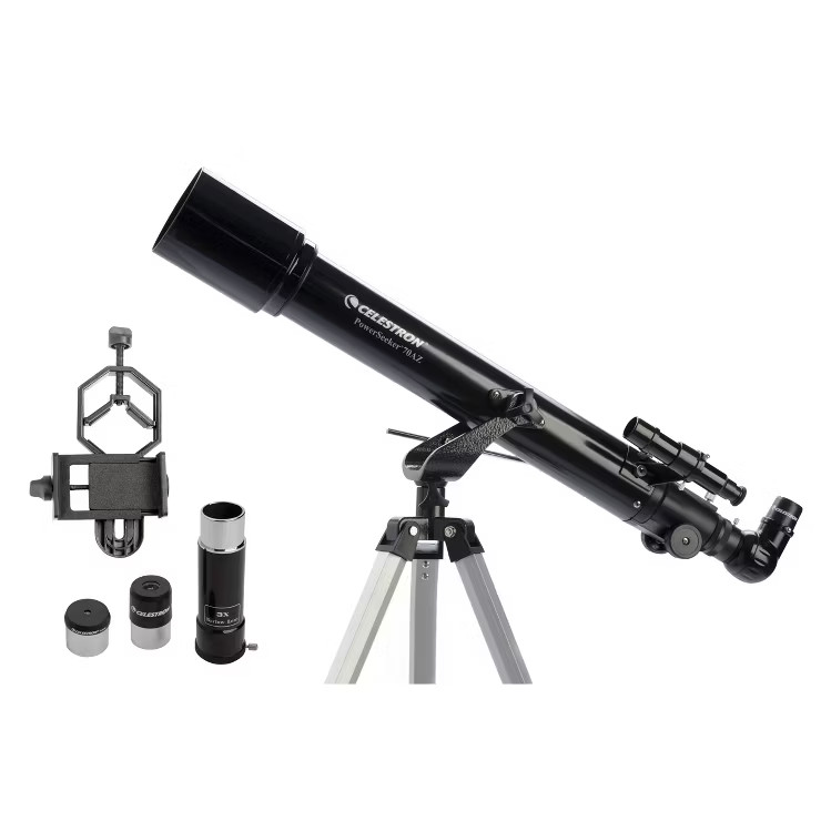 Celestron PowerSeeker 70AZ Telescope with Basic Smartphone Adapter - Black | Target