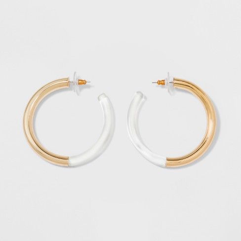 SUGARFIX by BaubleBar Clear Acrylic Hoop Earrings | Target