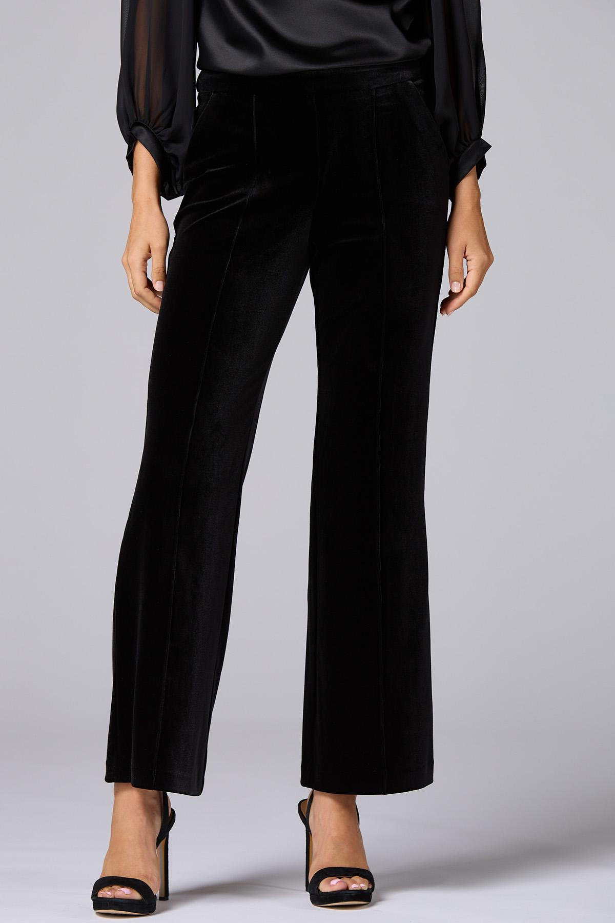 caché solid velvet pants | Versona
