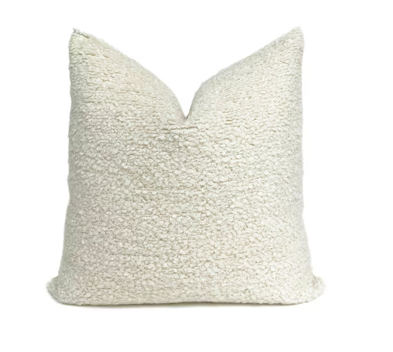 Authentic Alpaca Fur Pillow Cover White Cozy Fluffy Soft Snug - Etsy | Etsy (US)