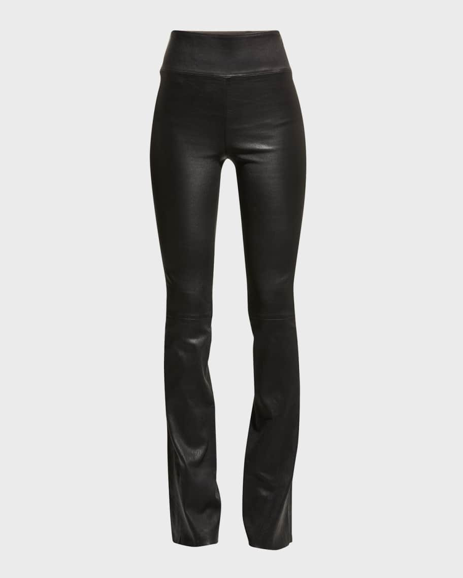 High-Waist Leather Ankle Leggings | Neiman Marcus