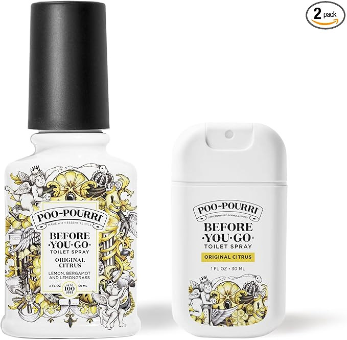 Poo-Pourri Before-you-Go Toilet Spray Bundle, Original Citrus 2 Fl Oz and Original Citrus 1 Fl Oz... | Amazon (US)